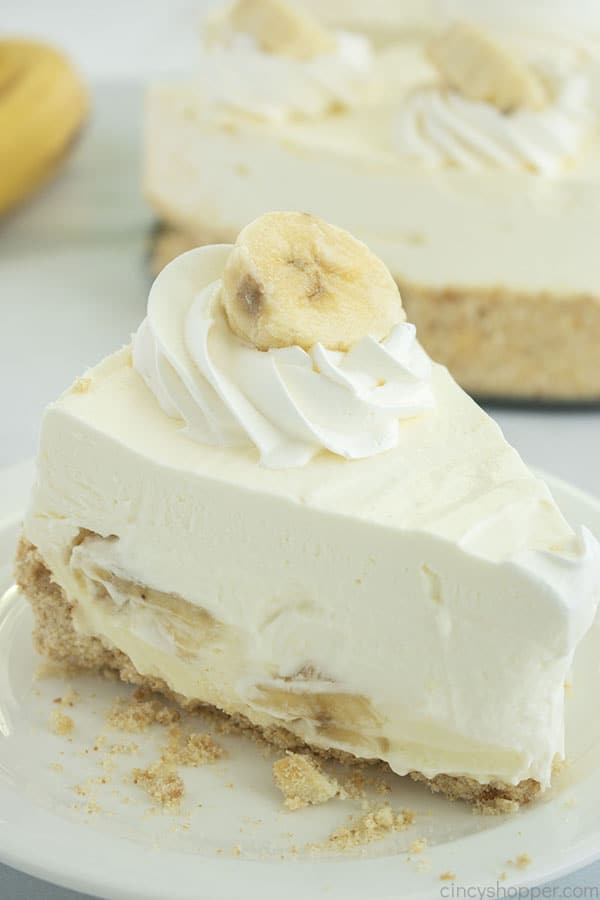 Banana Cream Cheesecake slice