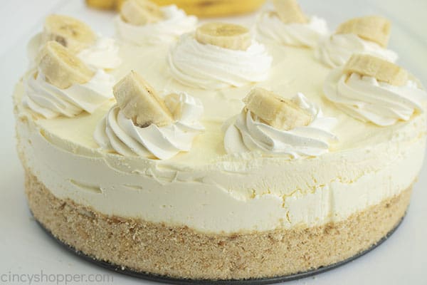 Easy Banana Cheesecake finished