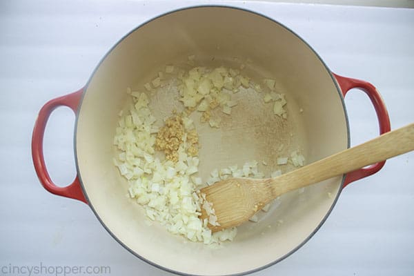 Garlic added to nions