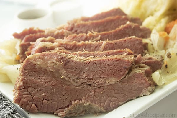 Sliced corned beef