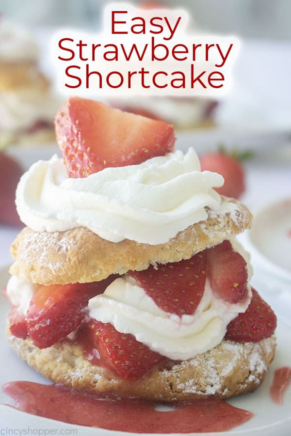 Text on image Easy Strawberry Shortcake