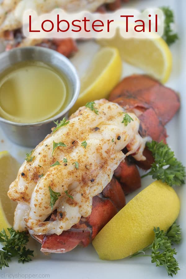 Text on image Lobster Tail
