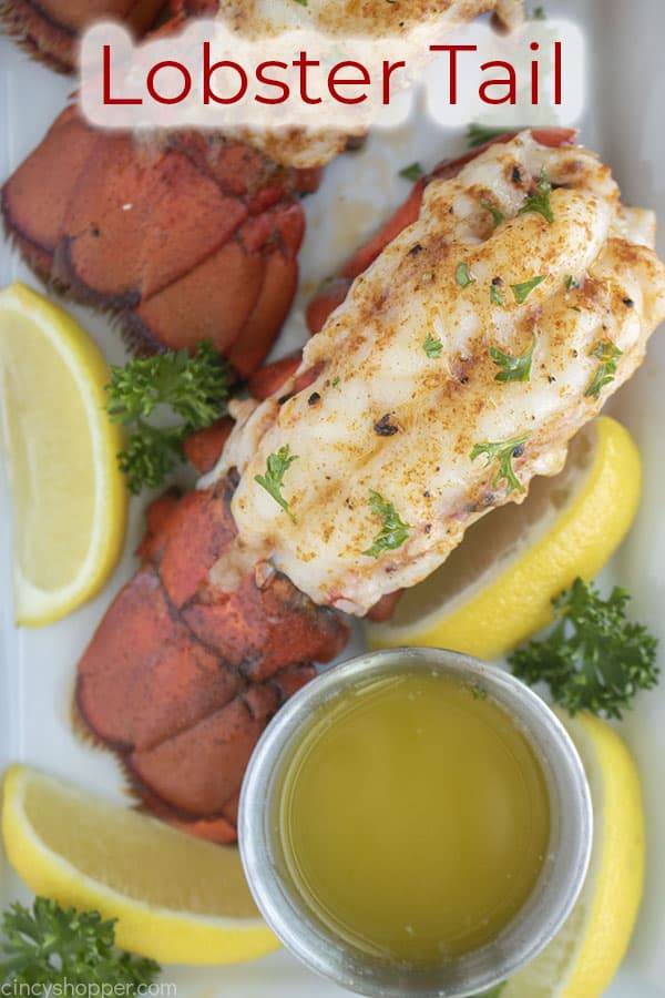 Text on image Lobster Tail