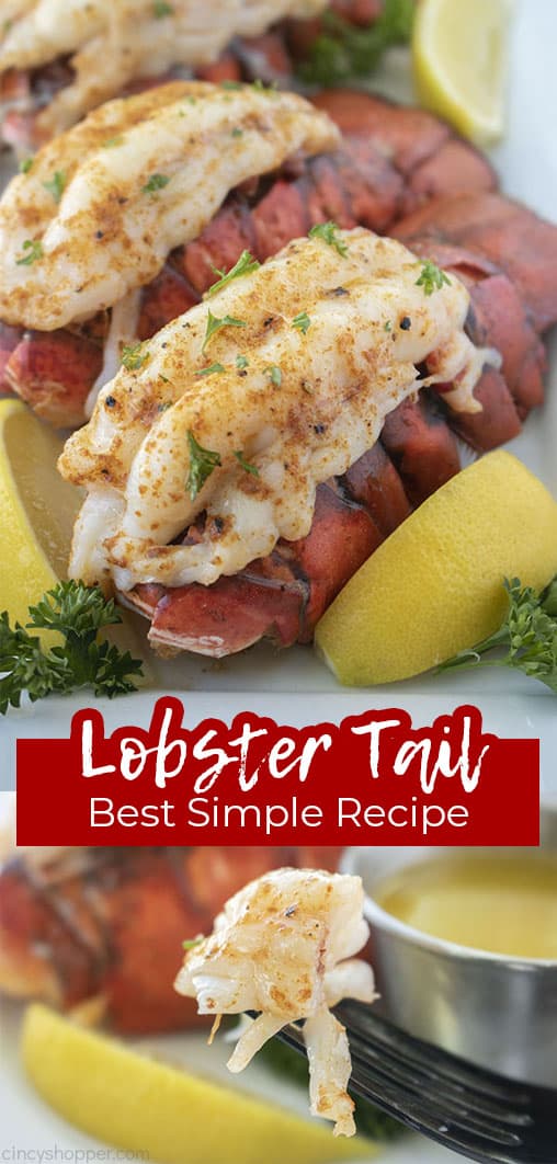Long pin collage with Text Lobster Tail Best Simple Recipe