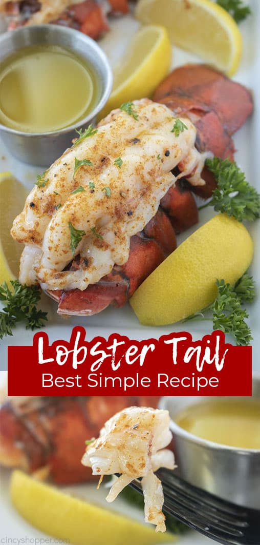 Long pin collage with Text Lobster Tail Best Simple Recipe