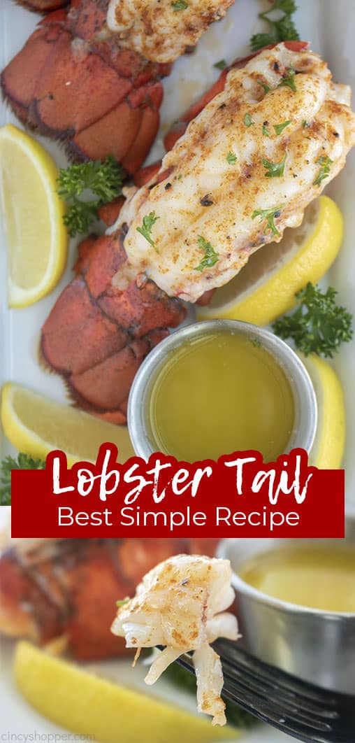 Long pin collage with Text Lobster Tail Best Simple Recipe