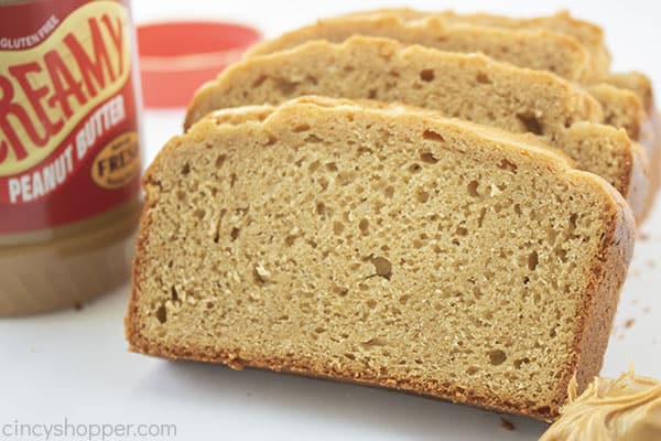 Fresh homemade peanut butter bread