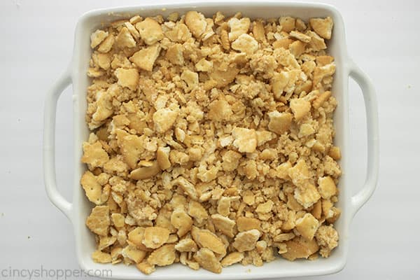 Pineapple Baked Casserole topped with cracker mixture