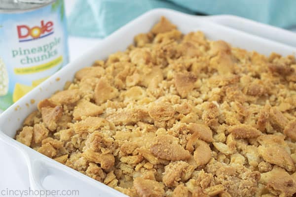 Pineapple bake in casserole dish