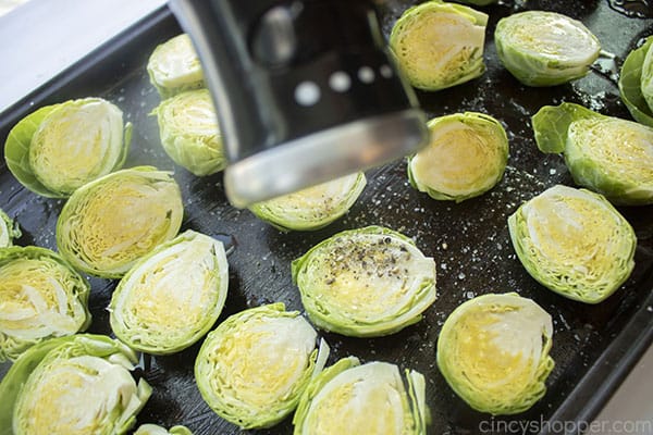 Pepper added to prepared Brussel Sprouts