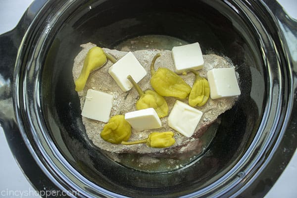 Butter added to slow cooker roast