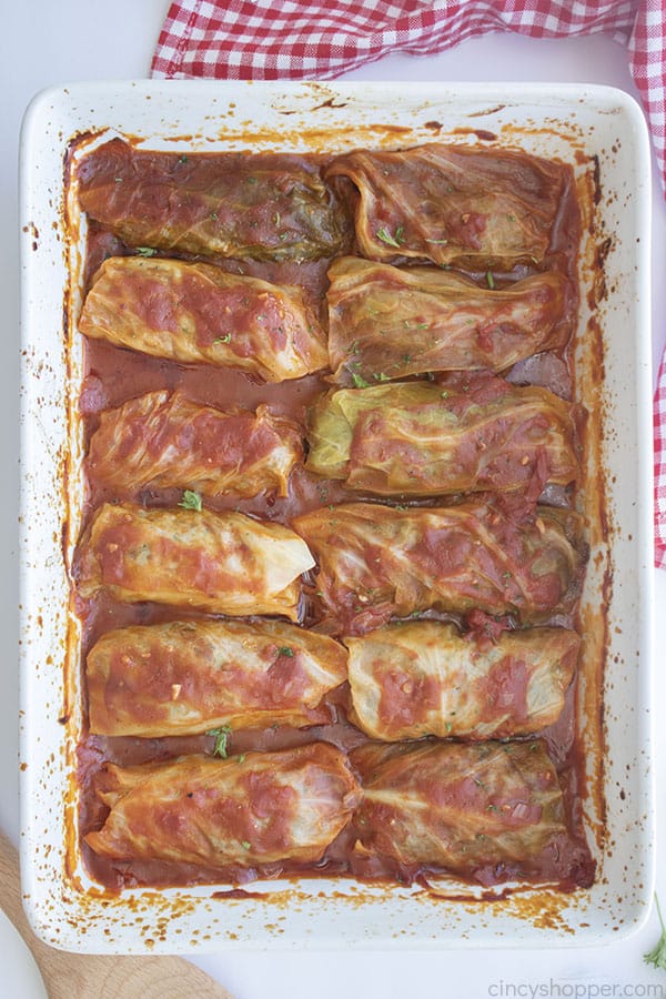 The BEST Baked Stuffed Cabbage in a dish