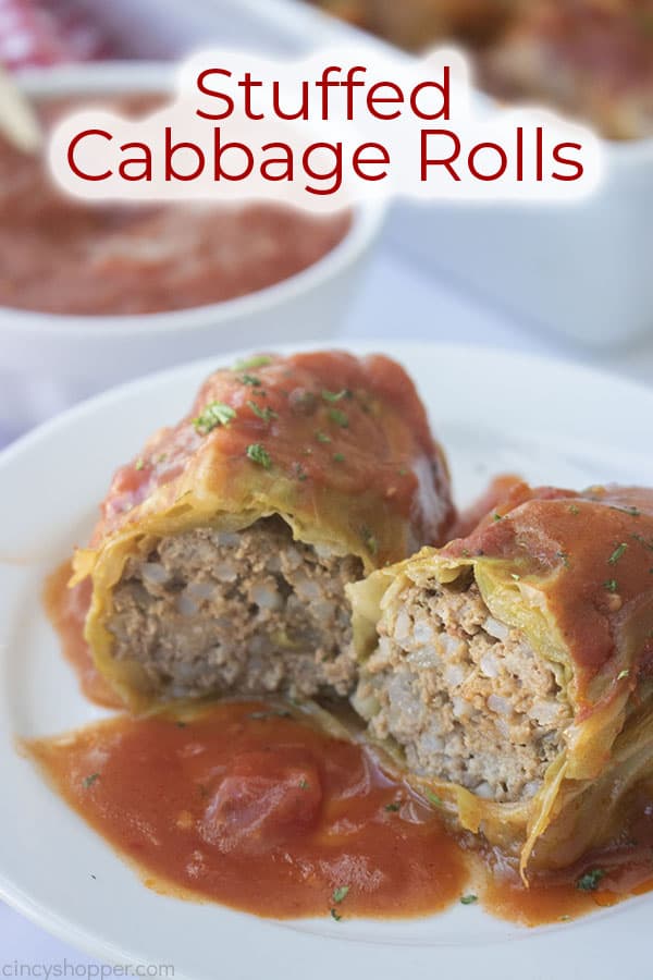 Text on image Stuffed Cabbage Rolls