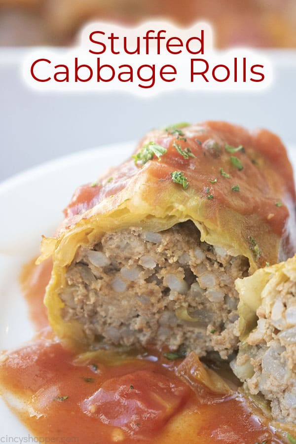 Text on image Stuffed Cabbage Rolls