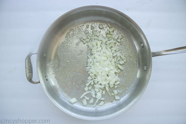Onion cooked in saucepan