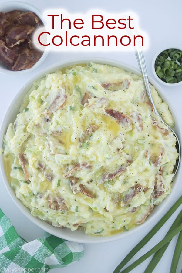 Text on image The Best Colcannon 