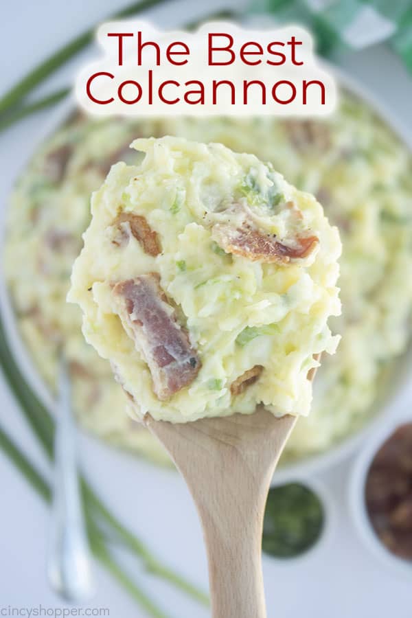 Text on image The Best Colcannon 