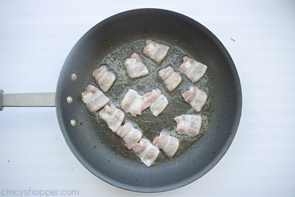 Frying bacon in a pain