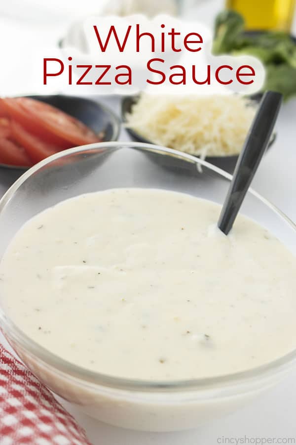 Text on image White Pizza Sauce