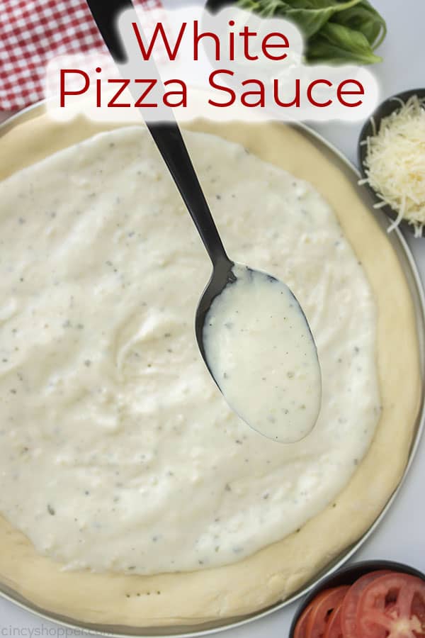 Text on image White Pizza Sauce