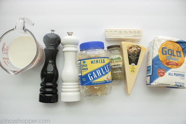 Ingredients for White Sauce