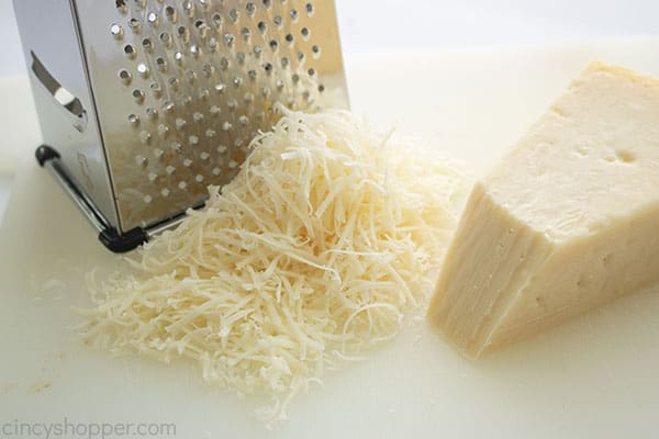 Grating fresh parmesan 