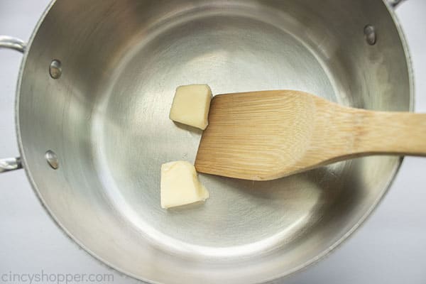 Butter added to pan