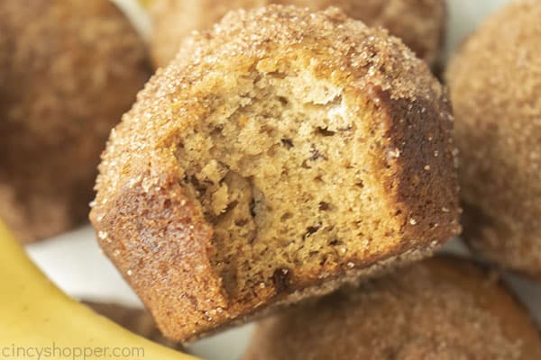 Cinnamon sugar topped Banana Muffin