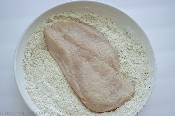 Chicken breast in flour mixture