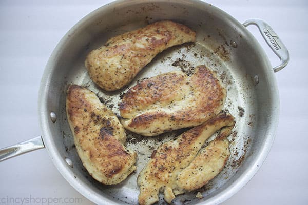 Pan fried chicken breasts with lemon pepper
