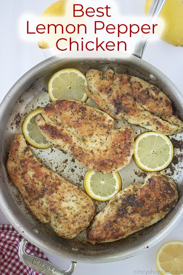 Text on image Best Lemon Pepper Chicken