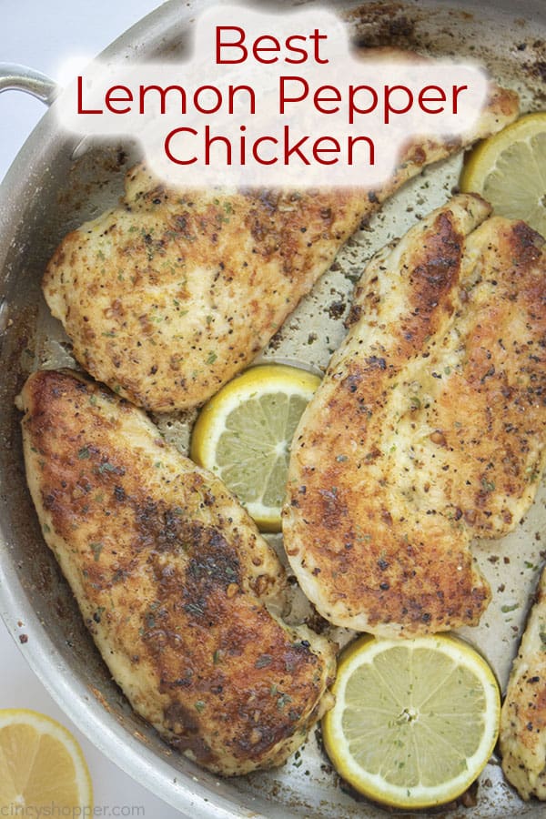 Text on image Best Lemon Pepper Chicken