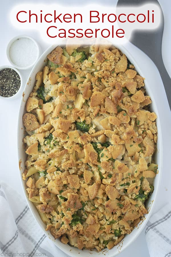 Text on image Chicken Broccoli Casserole