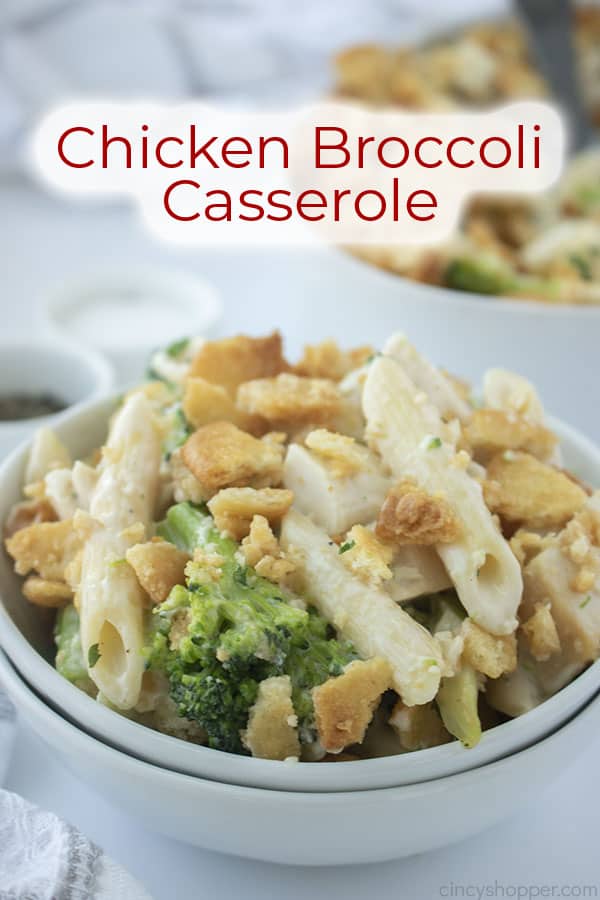 Text on image Chicken Broccoli Casserole