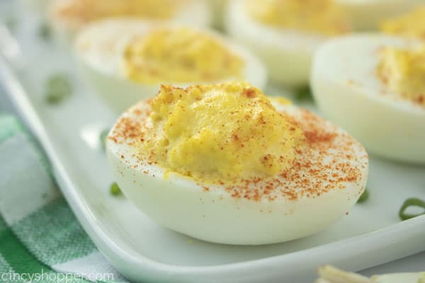 Best Deviled Eggs on a plate
