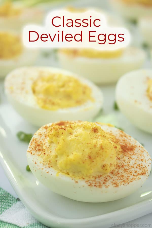 Text on image Classic Deviled Eggs