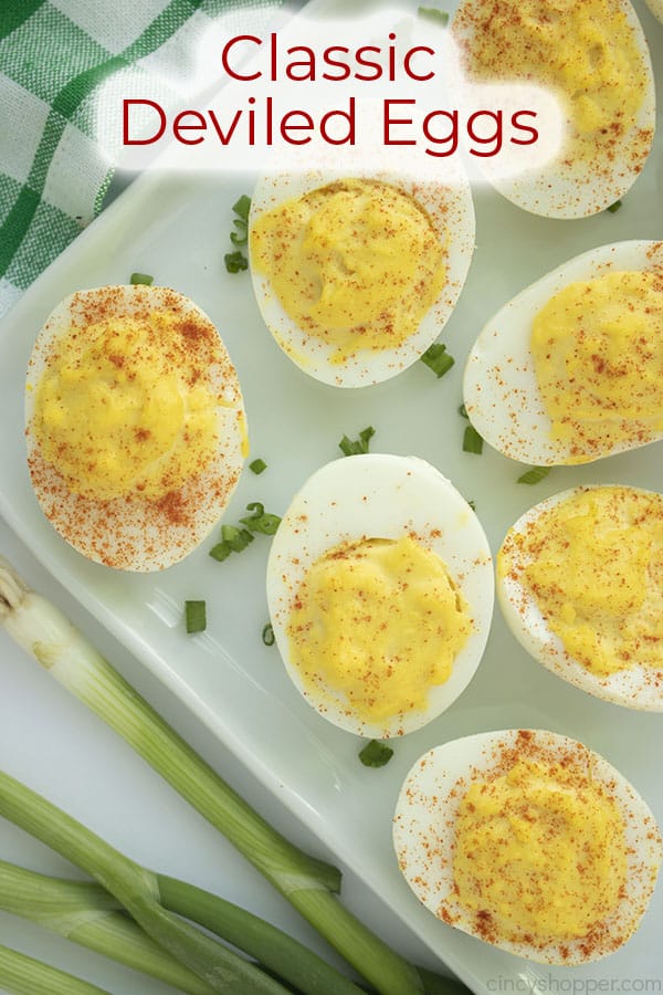 Text on image Classic Deviled Eggs