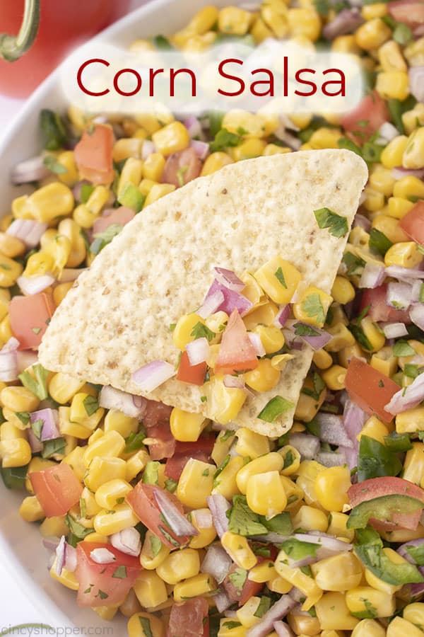 Text on image Corn Salsa