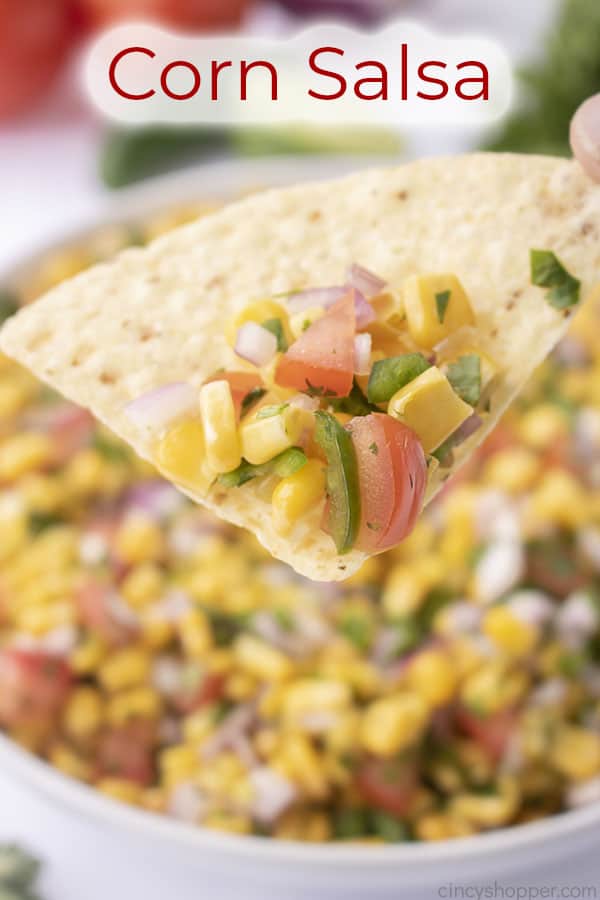 Text on image Corn Salsa