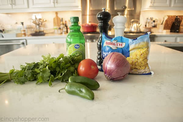 Ingredients for Corn Pico de Gallo