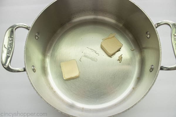 Butter in saucepan