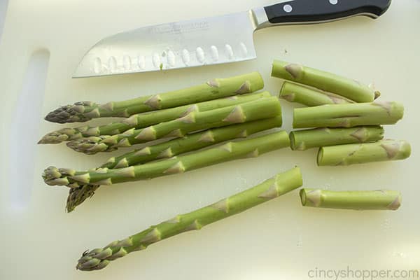 Trimmed asparagus