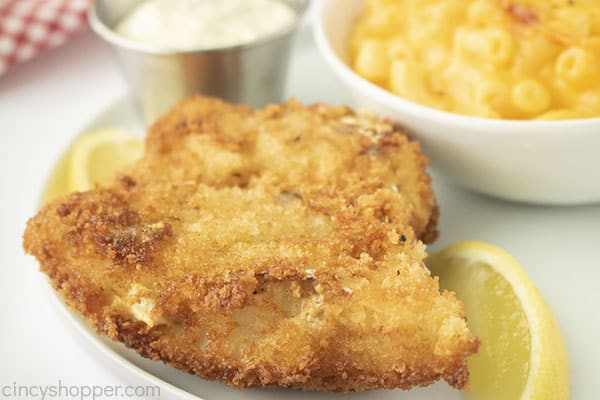 Easy fried fish on a plate