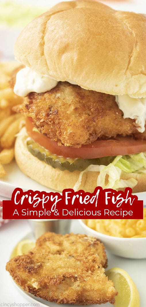 Long pin collage with text Crispy Fried Fish A Simple & Delicious Recipe