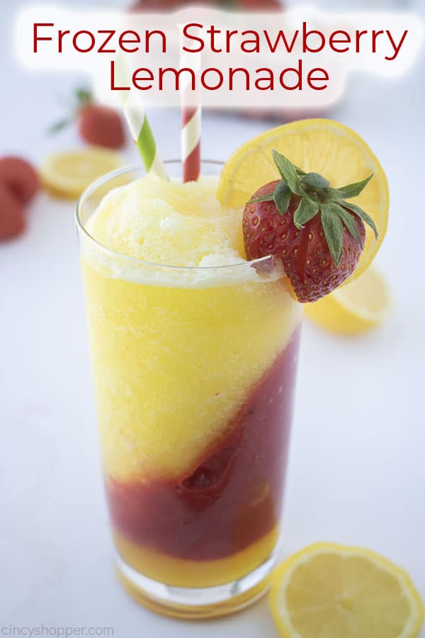 Text on image Frozen Strawberry Lemonade