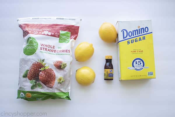 Ingredients for Frozen lemonade