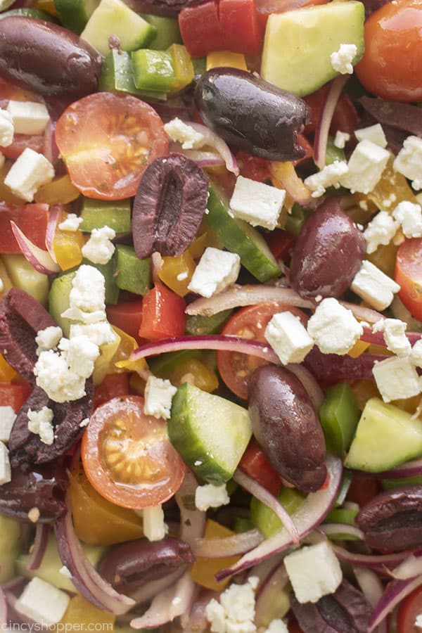 Closeup of Mediterranean Salad