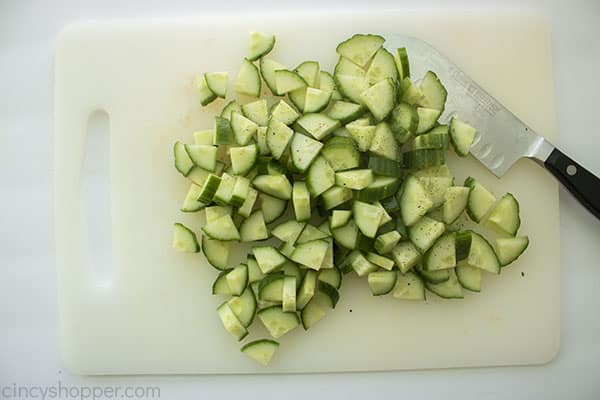 Diced cucumber