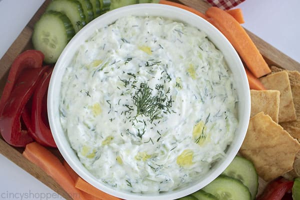 Homemade Text on image Greek Tzatziki in a bowl