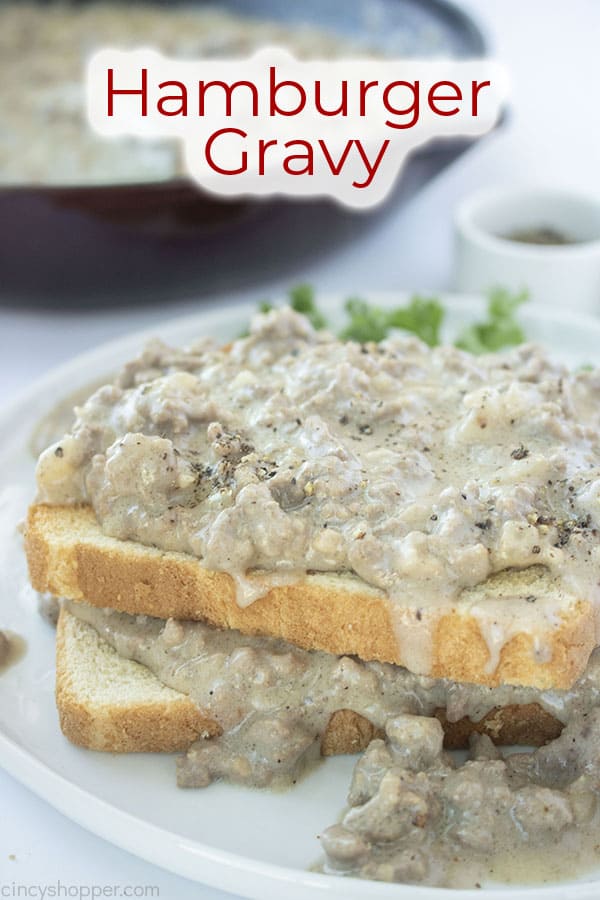 Text on image Hamburger Gravy